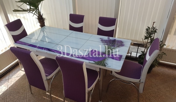 3D asztal garnitúra - Levendula - 
