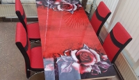 3D asztal garnitúra - Red Rose
